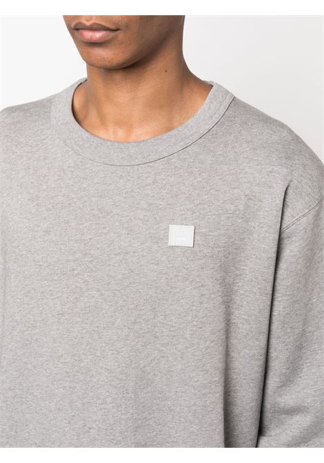 felpa face unisex grigia in cotone ACNE STUDIOS | Felpe | CI0140X92